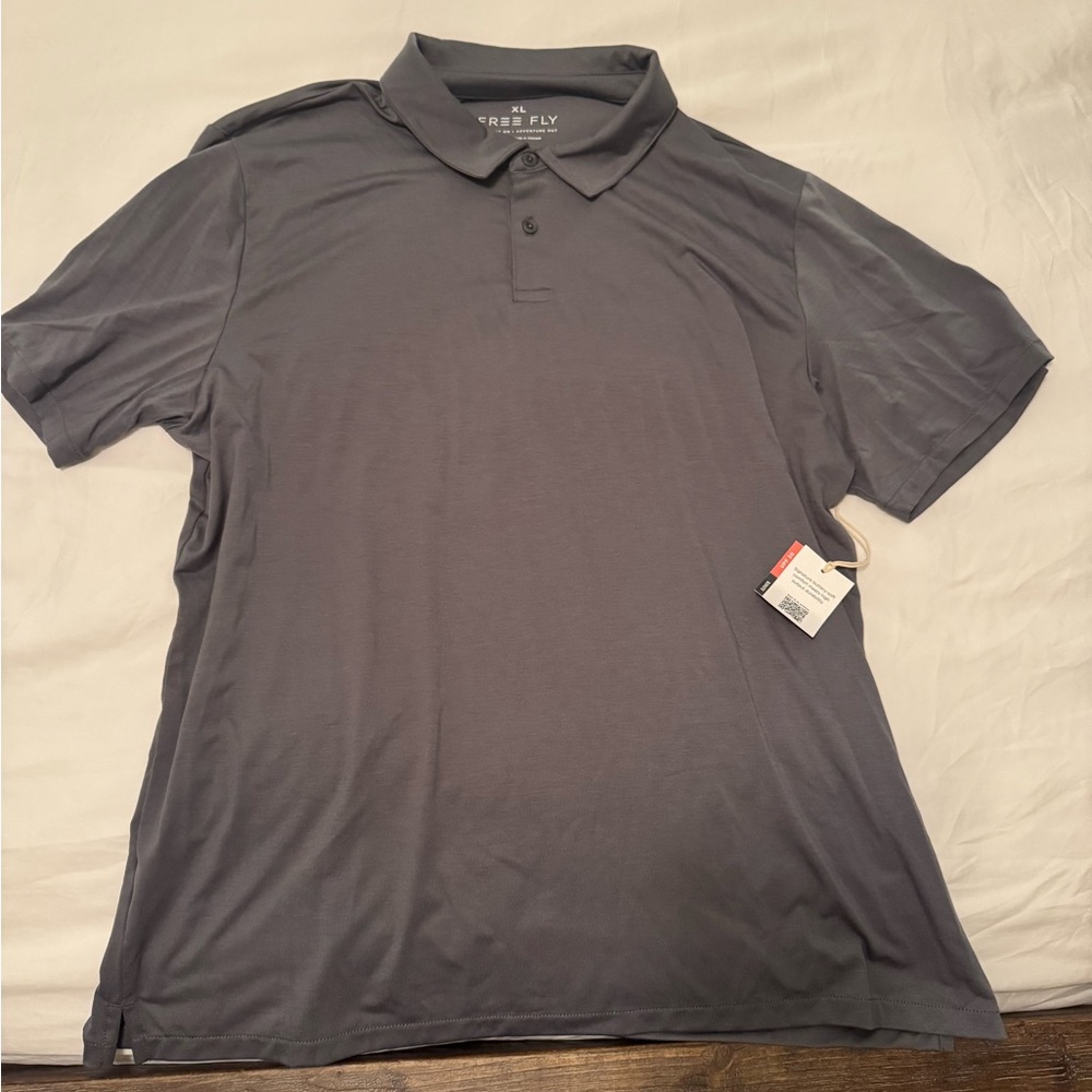 Free Fly Apparel Charcoal Polo Shirt